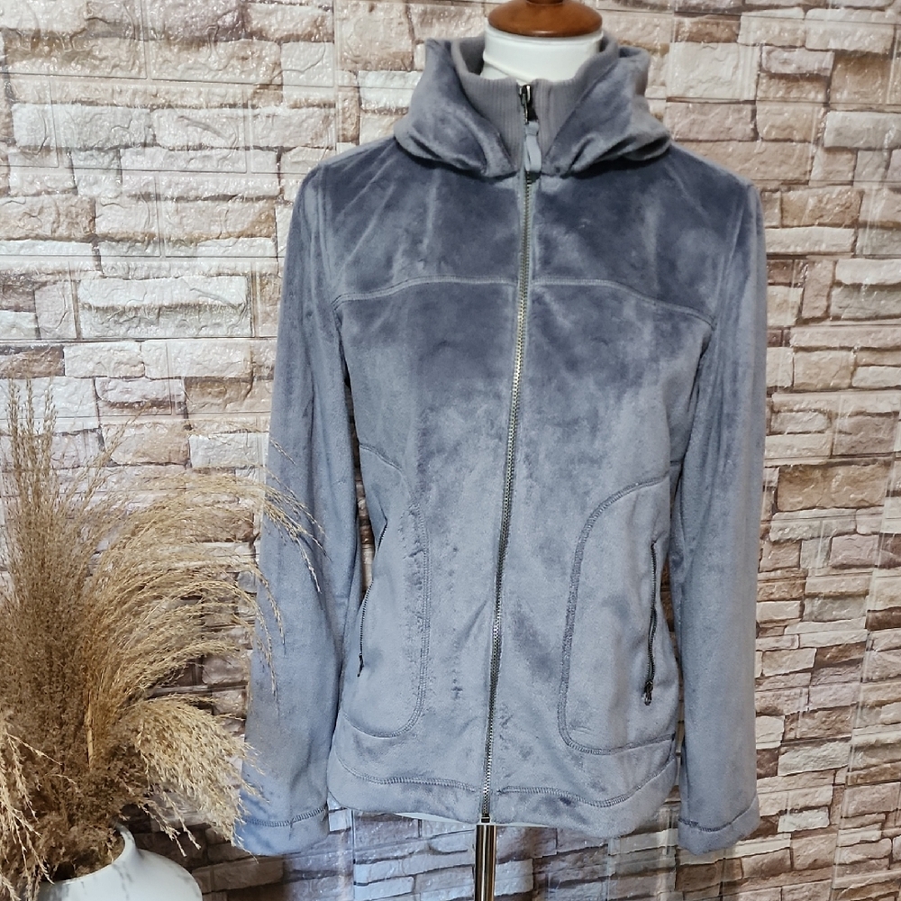 Sandra  Gray “Super soft plush fleece Jacket Full Zipp